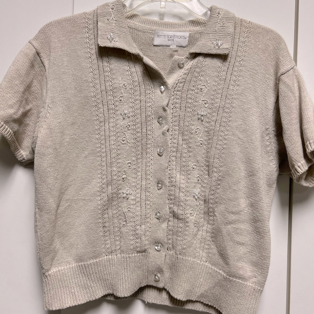 Vintage fisherman core shirt. Embroidery. Beaded.
